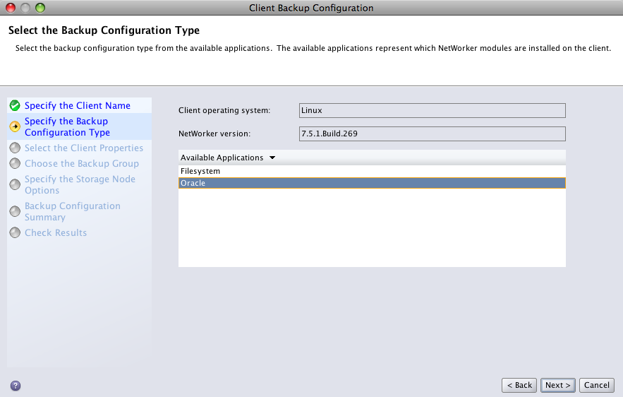 Oracle Client Configuration Step 2